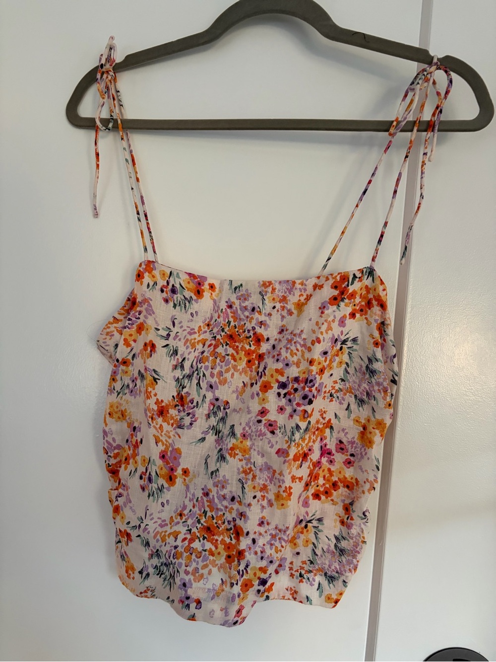 H&M Floral Tie-Strap Cami Top